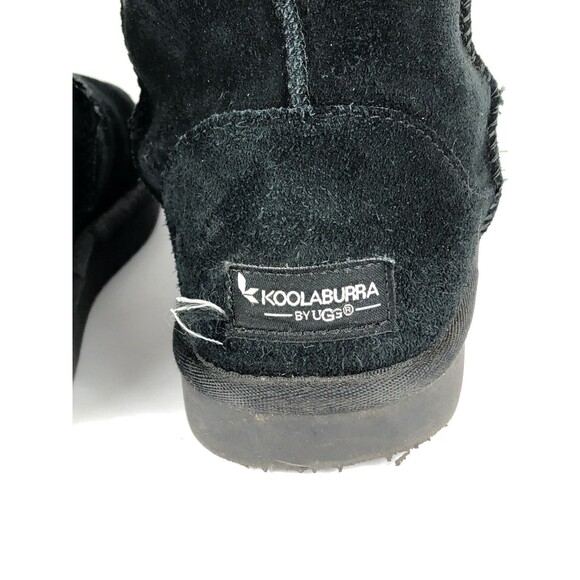 Koolaburra UGG Boots Girls Sz 4 Black Sherpa Boots Outdoor Fall Winter - Picture 5 of 8